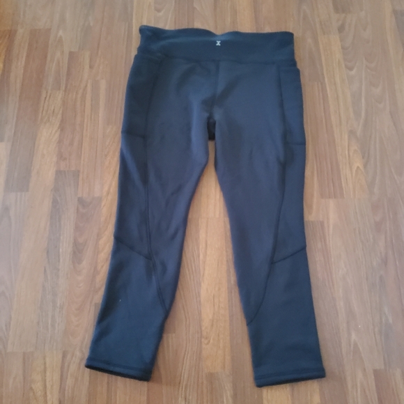 Xersion High Rise Fitted Full Length Warm Thermal Legging with Pockets XXL Black - Picture 7 of 11